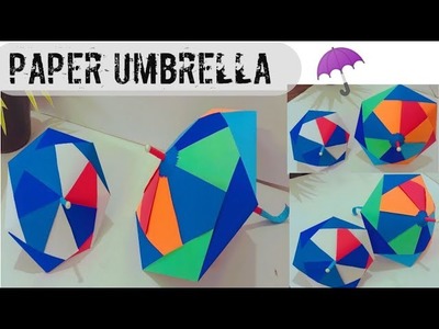 How to make a paper umbrella. Origami umbrella.DIY- Paper Craft. Easy Craft\ Craft for beginners.