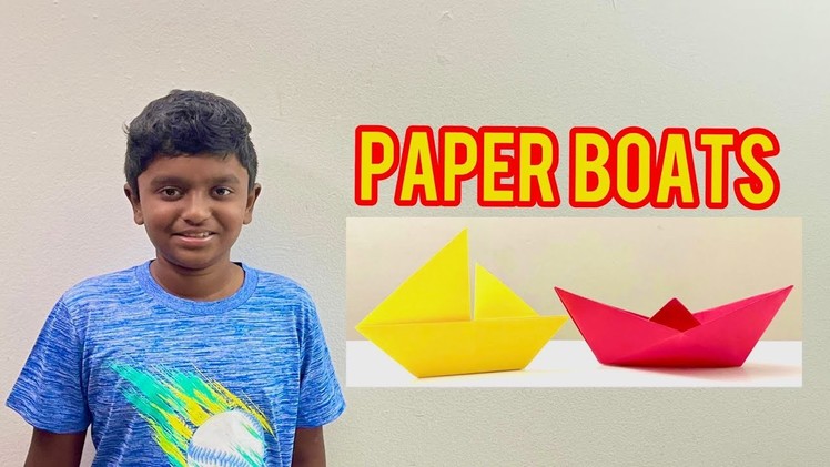 How To Make PAPER BOATS || Easy Paper Crafts || Paper Boats For Kids.