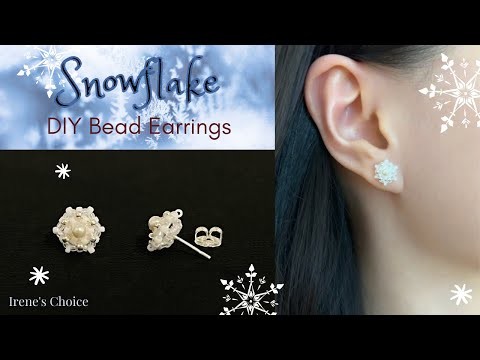 How to Make Snowflake Stud Bead Earrings