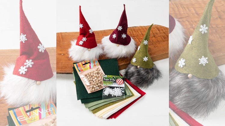 How to Make your own Gnome - Winter Themed Gnomes made from Fur Poms and Felt, with Craft Warehouse