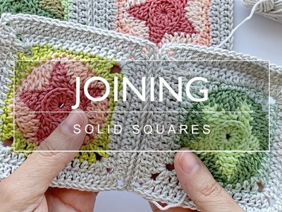 JOINING Solid. Starfish Squares - Crochet for BEGINNERS - LH