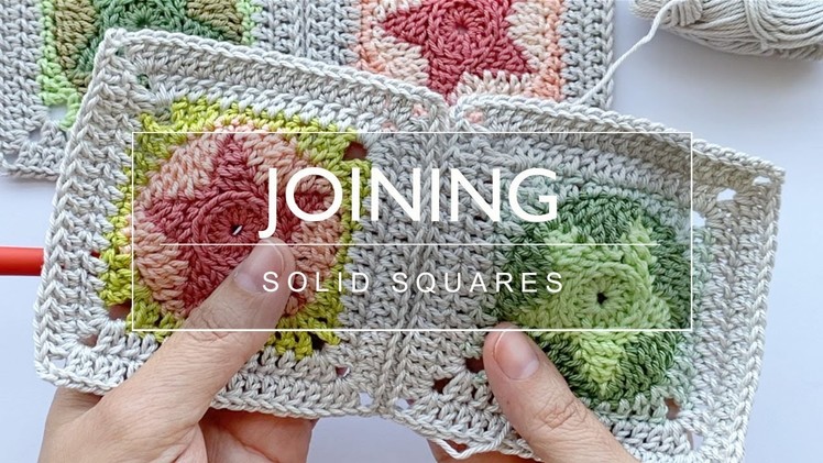 JOINING Solid. Starfish Squares - Crochet for BEGINNERS - LH