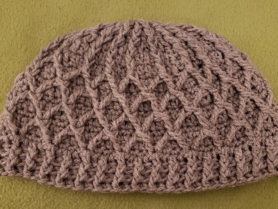 Part 1 - Embossed Diamonds Hat - Crochet Tutorial!