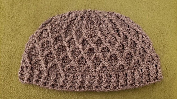 Part 2 - Embossed Diamonds Hat - Crochet Tutorial!
