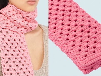 The scarf is crocheted, elegant and chic. Express the protection and charm from the inside out