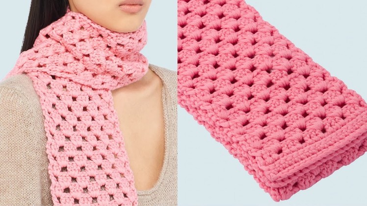 The scarf is crocheted, elegant and chic. Express the protection and charm from the inside out
