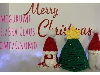 Amigurumi Mrs.Claus gnome Part 1. Sra.Claus gnomo Parte 1 #amigurumi #navidad #crochet #christmas