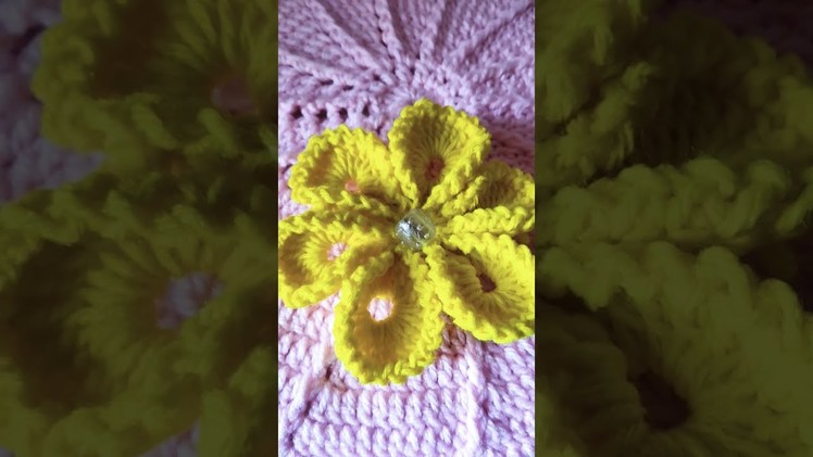 Crochet flower short video