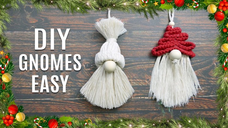 DIY Rope Gnomes EASY Macrame Christmas Crafts