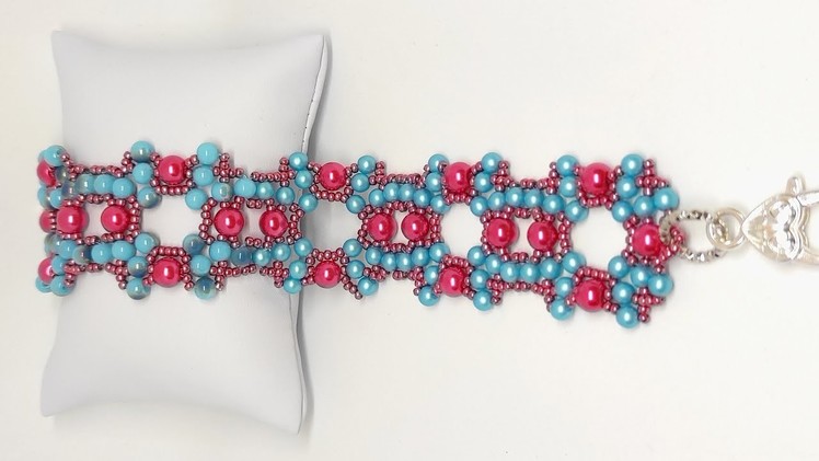 DIY- Video Tutorial Bracciale.Orecchini "Circuito" con Perle e Rocailles #bracelet #rondelles #beads