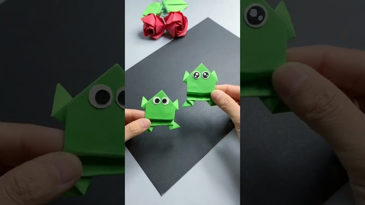 Green Jumping frog #craft #homedecor #papercraft #5minutecrafts