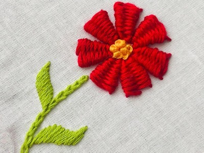 Hand Embroidery: Woven Flower embroidery
