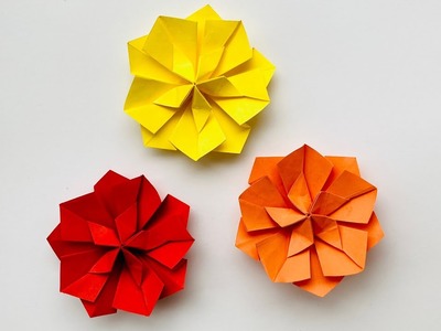 How to make origami flower. paper flower