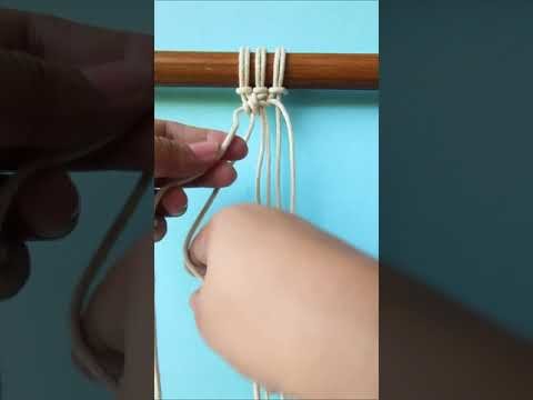 Macramé knot variation || macramé knot with beads