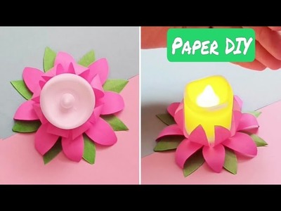 Make your own Flower Candle Holder ???????? with paper #shorts