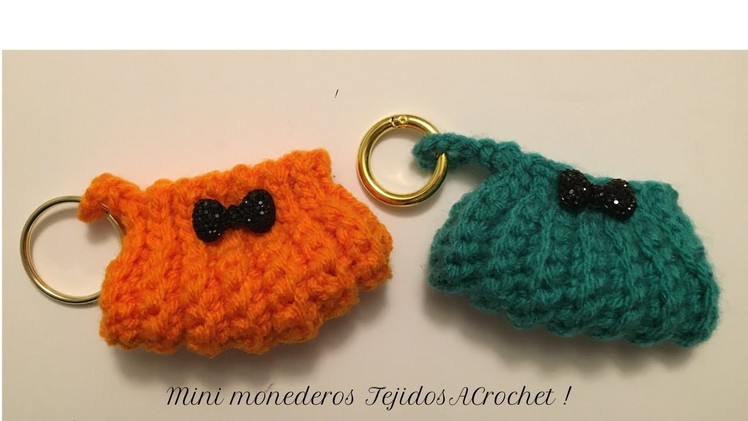 Mini monederos tejidos a crochet !!