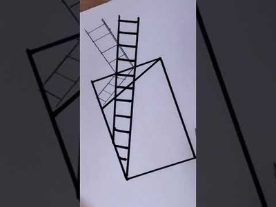 |3d stairs drawing on paper|Cherry's art and crafts|