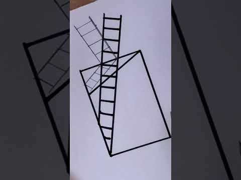|3d stairs drawing on paper|Cherry's art and crafts|