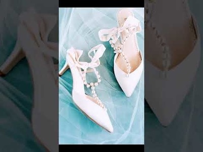 Beautiful and Classic Wedding Shoes|| White Lace Heels ||Bridal Party Shoes||White Wedding Sandals||