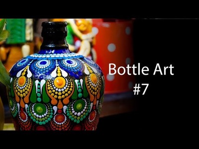 Bottle Art #7 - Dot Mandala Art #31  #needlesandcolours #mandala #bottleart #dotart