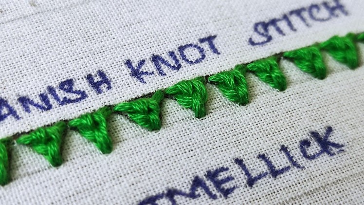 Danish Knot Stitch - Hand Embroidery Stitches for Beginners
