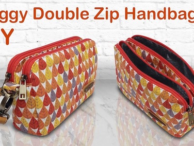 DIY - Peggy Double Zip Handbag - How to make dual zipper bag - Cara membuat tas dobel resleting