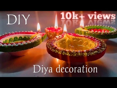 Diya Decoration Idea For Diwali. DIY Diya Decoration Ideas