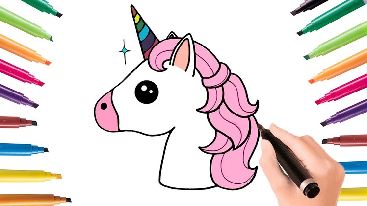 ???? How to draw a cute unicorn? Easily and simply! A drawing for kids step by step ????