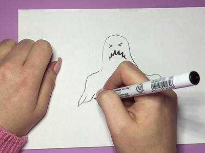 How to Draw a Halloween Ghost - Easy Things to Draw