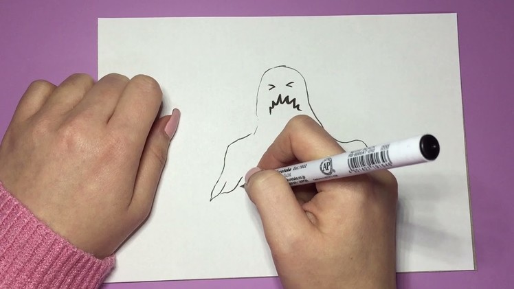 How to Draw a Halloween Ghost - Easy Things to Draw