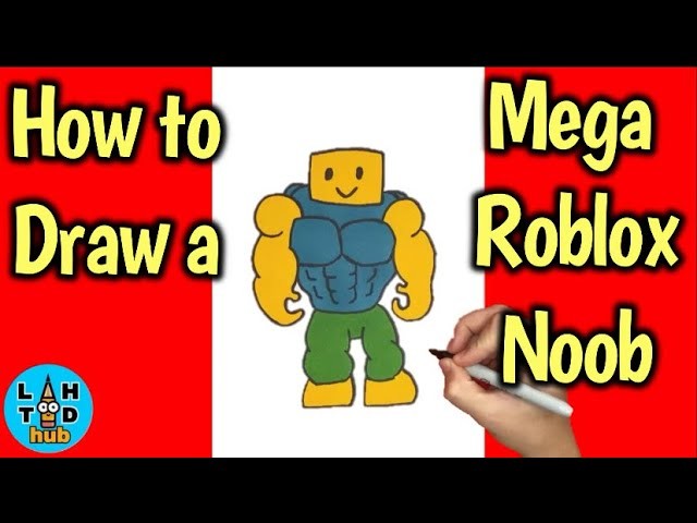 How to Draw a Mega Noob Roblox, Art Lesson