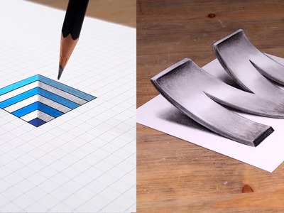 How to Draw - Easy 3D Line Hole & Art Illusions