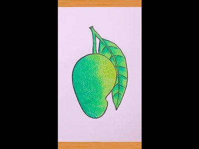 How to draw mango easy way step by step | Mango drawing #Shorts