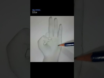 HOW TO DRAW PERFECT HAND EASY #Shorts! Drawing Tech
