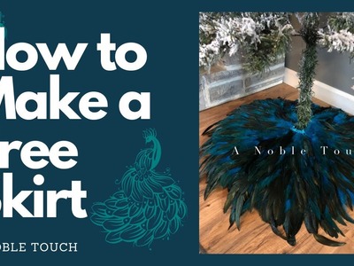 How to Make a Tree Skirt, DIY Tree Skirt for your Christmas Tree, Rooster Feathers Tree Skirt