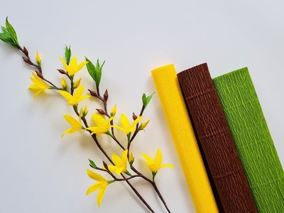 How To Make Forsythia Paper Flower. Paper Flower. Góc nhỏ Handmade