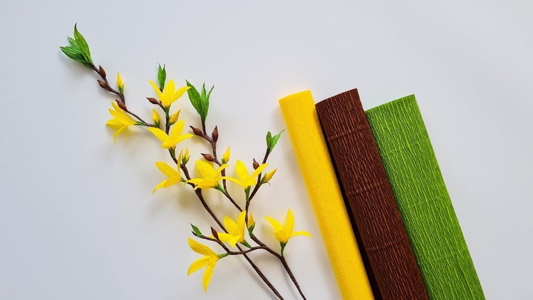 How To Make Forsythia Paper Flower. Paper Flower. Góc nhỏ Handmade