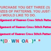 Judgement of Heaven Cross Stitch Pattern***L@@K***Buyers Can Download Your Pattern As Soon As They Complete The Purchase