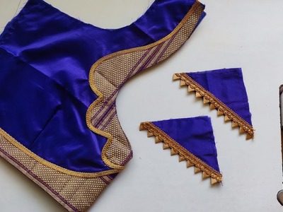 Paithani Saree Blouse Back Neck Design|Latest Blouse Designs| cutting And Stitching Back Neck Blouse