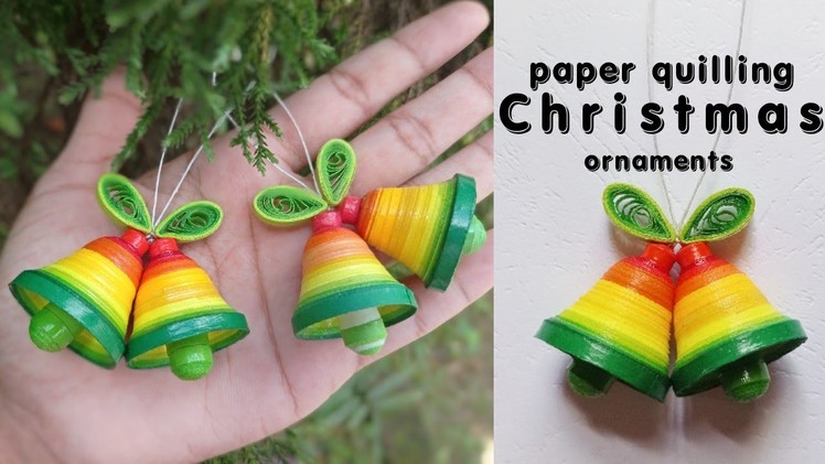Paper bell | Quilling Christmas ornaments | Quilling bell | paper craft|@gratuit folding #diycrafts