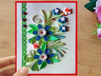 #PaperArt | Beautiful Quilling Greeting Card: Paper Quilling Flower Card |@Paper Quilling Art