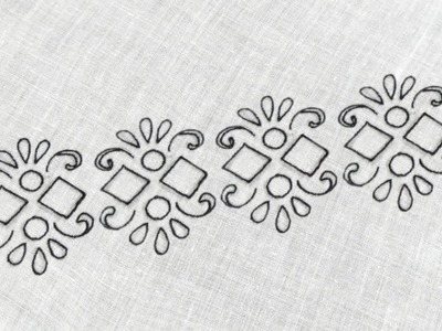 Simple & Unique Border Embroidery Design (Hand Embroidery Work)