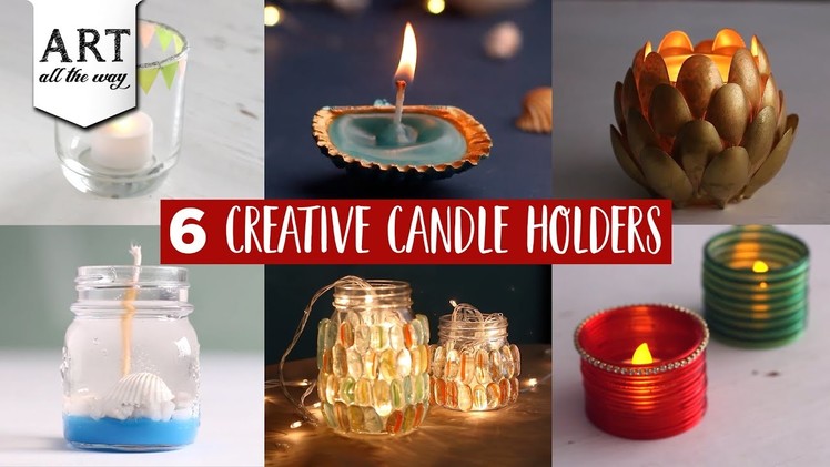 6 Creative Candle Holders | Festival Decoration Ideas | DIY Home Decors | Best out of waste | Easy