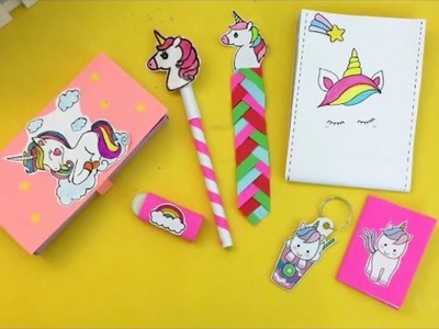 7 EASY CRAFT IDEAS. DIY Unicorn School Supplies. Paper Crafts for School. Origami. Paper craft