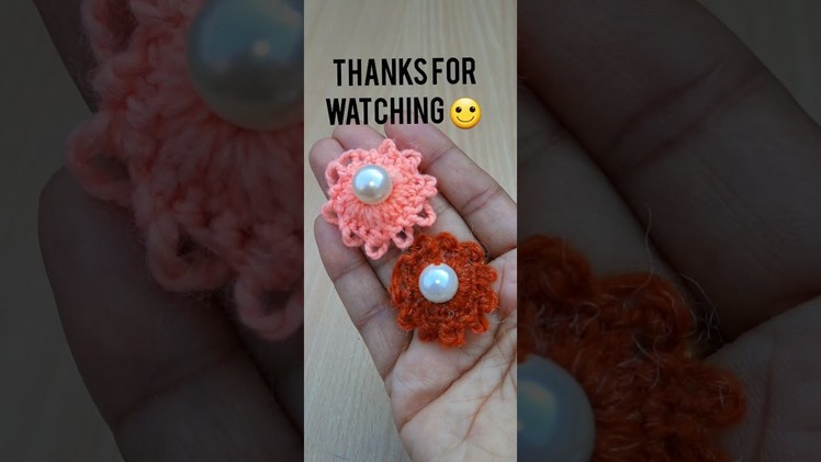 Amazing Hand Embroidery Woolen Flower making with Finger| Easy Sewing Hack #Diyflowers#shorts#shorts