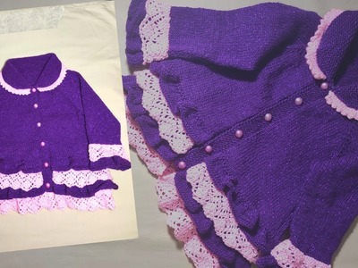 Baby Lace Cardigan | Baby Cardigan 1To 2 Years Part 3.3| Knitting Tutorial In Urdu