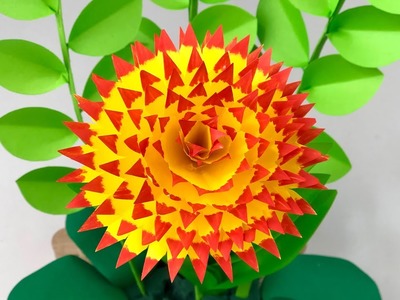 Beautiful Paper Flower Making | Paper Crafts For School  Home Decor | Paper Flowers | Craft Ideas