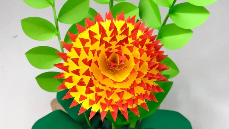 Beautiful Paper Flower Making | Paper Crafts For School  Home Decor | Paper Flowers | Craft Ideas