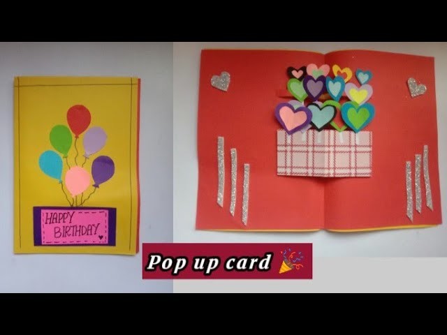 Beautiful pop up card || Handmade card idea || How to make pop up card with A4 size paper ?