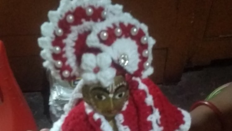 Dhoti kurta# laddu gopal dress# gopal crochet # pagri mukut very stylish design#@ magic hand work